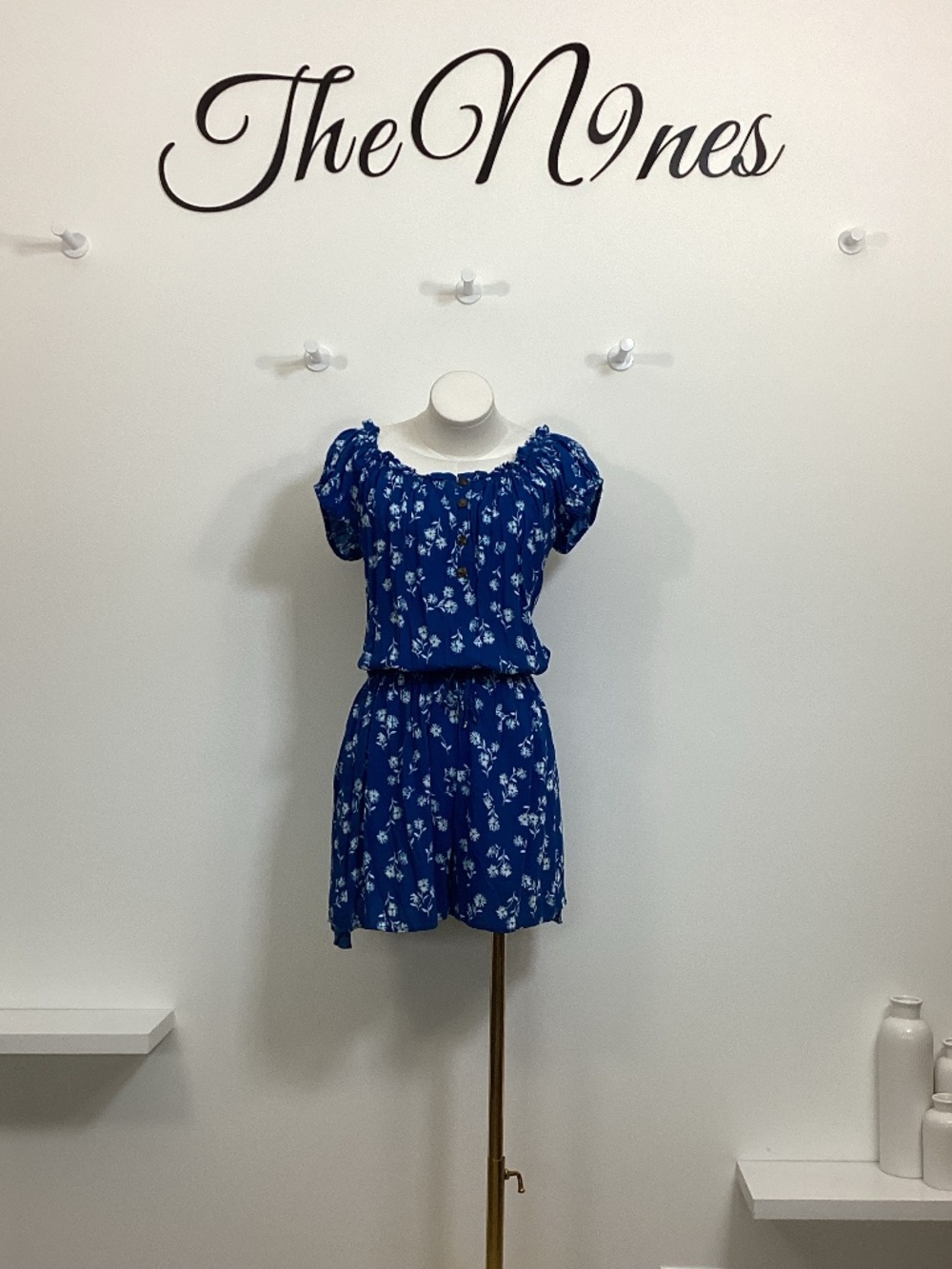 Kate Spade Turquoise Floral Romper EUC
